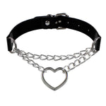 New Gothic Heart Chain Choker Necklace